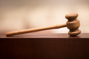 Gavel sitting on a tabletop